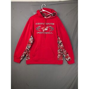 Badger Sport Coyote Football Red Digital Camo Hoodie Mens Large